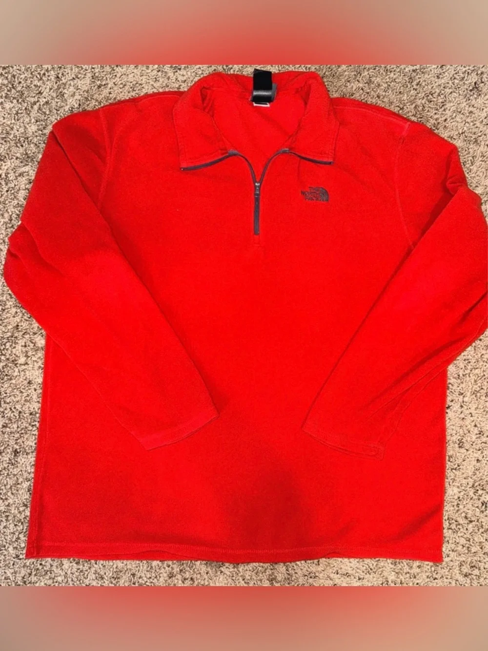The North Face Men’s Red Half-Zip Fleece Pullover